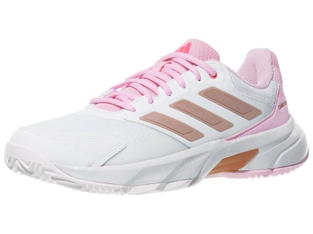 Chaussures Femme adidas CourtJam Control 3 Wh Silver Pink TOUTES SURFACES