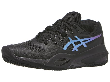 Chaussures Femme Asics Gel Resolution X Black Blue TERRE BATTUE