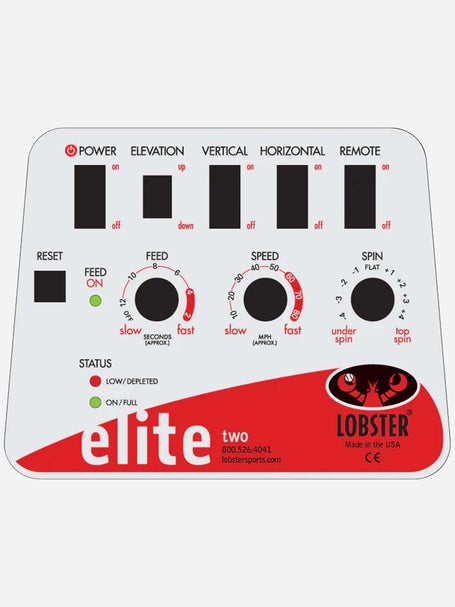 Lobster Elite Two Ballmaschine mit Fernbedienung 10 Funktionen