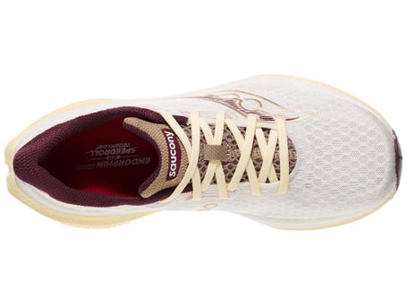Saucony Endorphin Speed 5\Womens Shoes\Ivory/Maroon