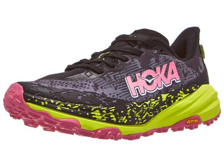 Chaussures Femme HOKA Speedgoat 6 Black Neon Hoka Citrus
