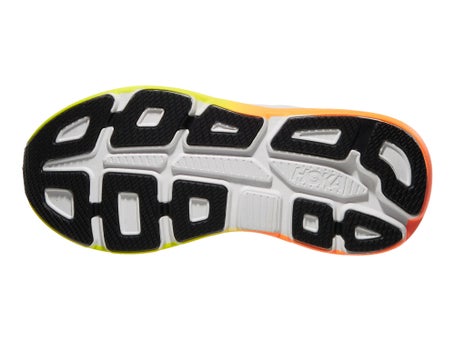 HOKA Bondi 9\Mens Shoes\White/Neon Tangerine