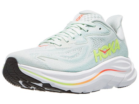HOKA Clifton 10\Womens Shoes\Sea Glass/Neon Flame