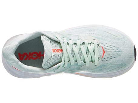 HOKA Clifton 10\Womens Shoes\Sea Glass/Neon Flame
