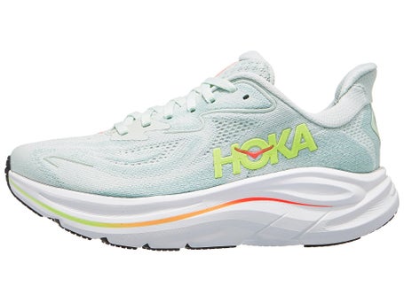 HOKA Clifton 10 Wide\Womens Shoes\Sea Glass/Neon Flame