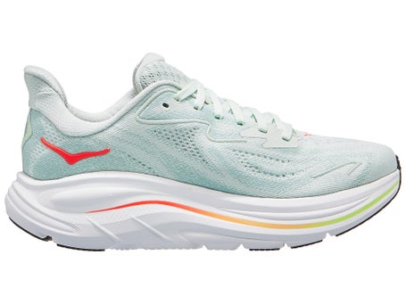 Chaussures Femme HOKA Clifton 10 Sea Glass Neon Flame LARGE