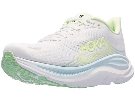 HOKA Clifton 11 Wide\Womens Shoes\Frost/Neon Yuzu