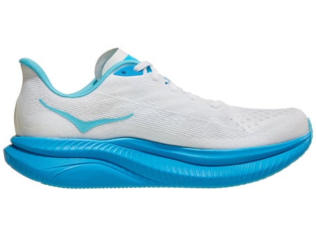 HOKA Mach 6\Mens Shoes\White/Skyward Blue