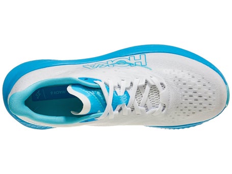 HOKA Mach 6\Mens Shoes\White/Skyward Blue