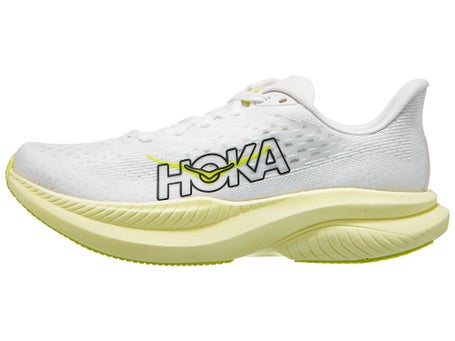 HOKA Mach 6\Womens Shoes\White/Neon Hoka Citrus