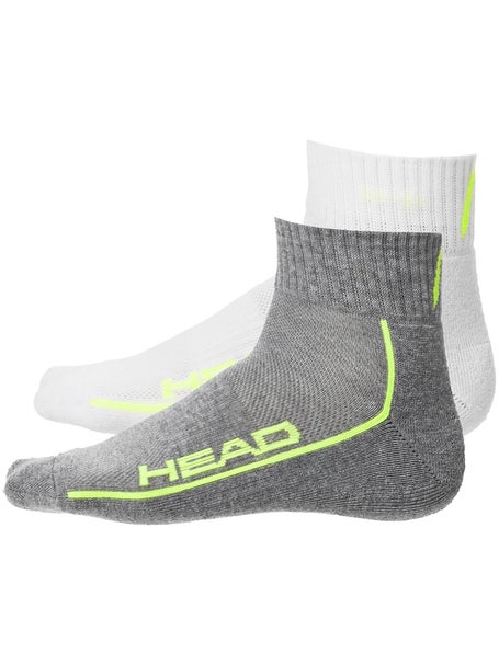 HEAD Performance Quarter 2-Pack Socks Grey/White