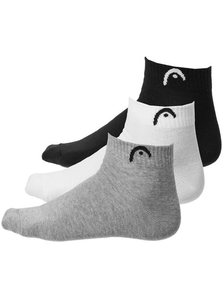 3 paia Calzini HEAD Training Quarter Grigio Bianco Nero