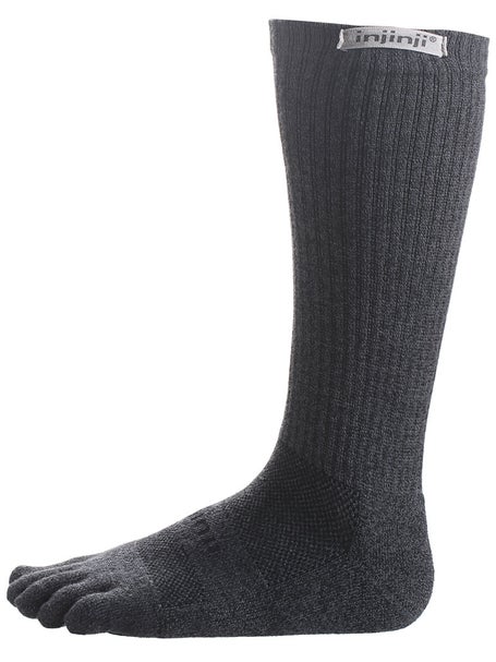 The Injinji Trail Midweight Crew Sock in Granite at