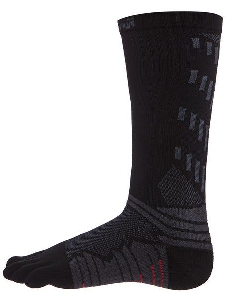 Injinji Ultra Run Crew Running Toe Socks - Obsidian