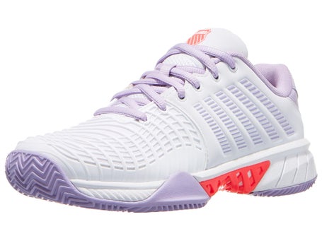 K Swiss Express Light 3 SANDPLATZ Damenschuh Weiß Orchid Neon