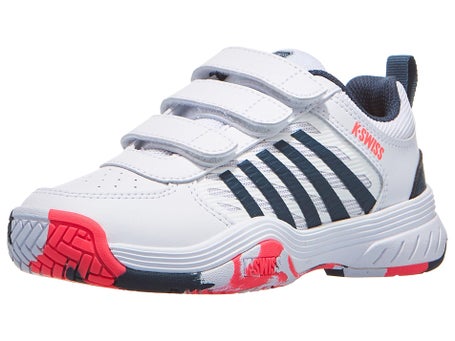 K-Swiss Court Express 2 Strap AC\Wh/Star/Neon Jr Shoe