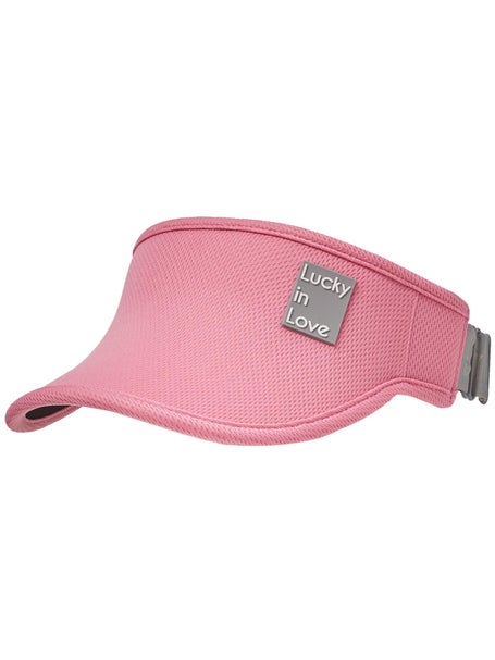 Lucky in Love Womens Logo Stretch Visor Pink
