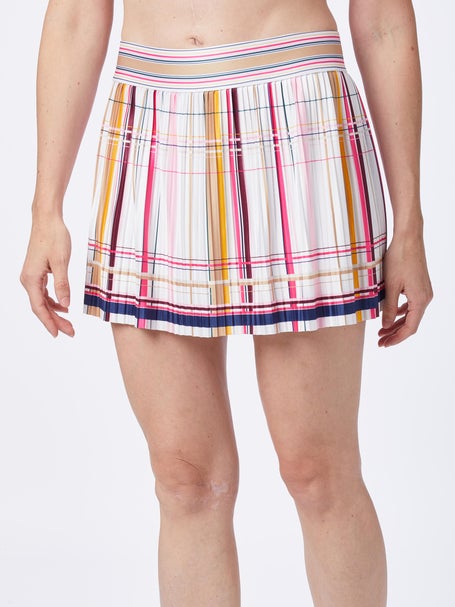 Lucky in Love Womens Plaid Vibes Pleated Skirt