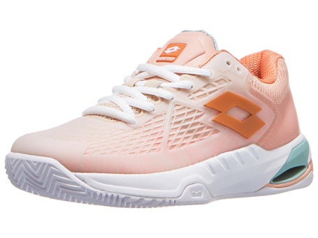 Lotto Mirage 100 Clay\ White/Orange Womens Shoes