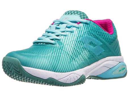 Chaussures Femme Lotto Mirage 300 Blue Green Pink TERRE BATTUE