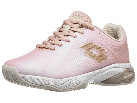 Chaussures Femme Lotto Mirage 300 White Light Pink TERRE BATTUE