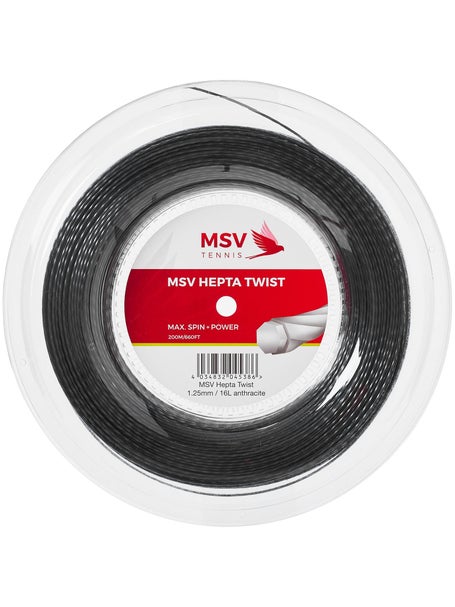 MSV HEPTA TWIST 1.25mm Tennissaite 200m Rolle