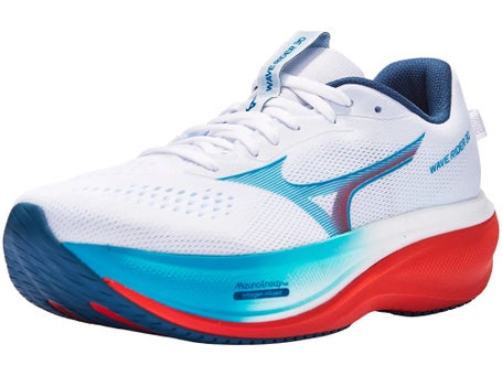 Mizuno Wave Rider 30\Mens Shoes\White/Blue Jewel