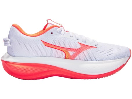 Mizuno Wave Rider 30\Womens Shoes\White/Flamingo Coral