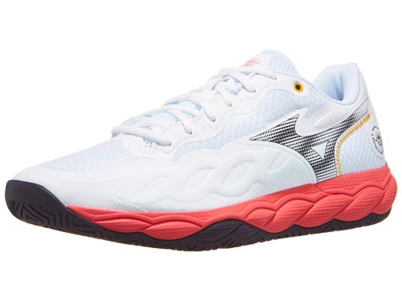 Mizuno Wave Enforce Court AC\White/Blue/Coral Men Shoes
