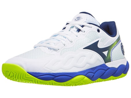 Mizuno Wave Enforce Court AC\White/Blue/Yel Men Shoes