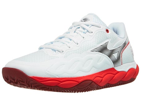 Scarpe Mizuno Wave Enforce Court Rosso Bianco Uomo TERRA BATTUTA