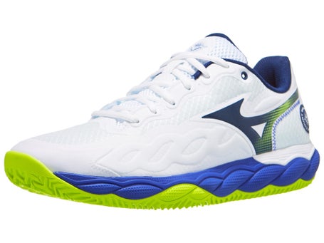 Mizuno Wave Enforce Court Clay\White/Blue/Yel Men Shoes