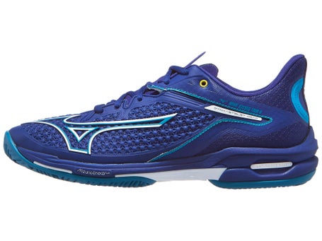 Scarpe Mizuno Wave Exceed Tour 6Blu Bianco Blu Uomo TERRA BATTUTA