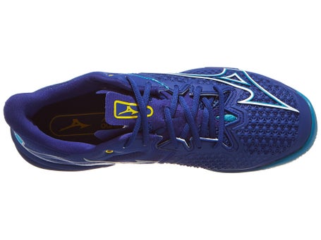 Scarpe Mizuno Wave Exceed Tour 6Blu Bianco Blu Uomo TERRA BATTUTA