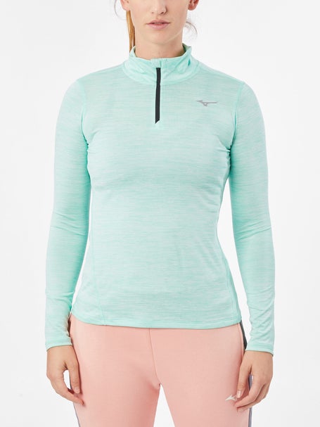 half zip core long sleeve running top ladies