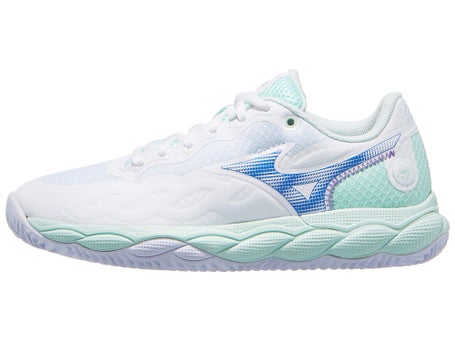 Mizuno Wave Enforce Court Clay\White/FrBl/Bay Wom Shoe