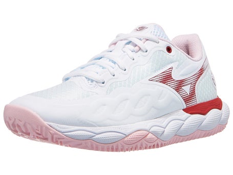 Mizuno Wave Enforce Court Clay\White/Pink Women Shoe