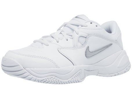 Nike Court Lite 2 Kinder Tennisschuh Weiß Metallic