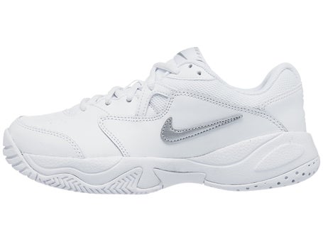 Nike Court Lite 2 Kinder Tennisschuh Weiß Metallic