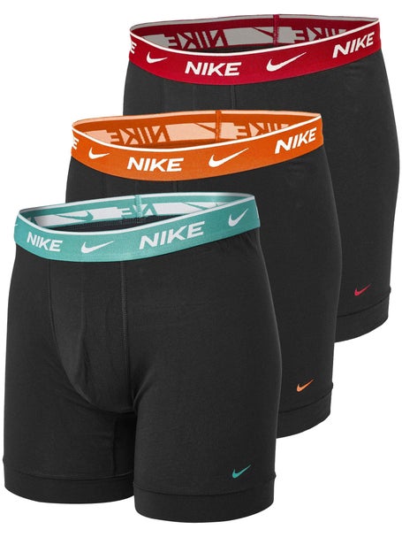 Nike Mens Cotton Stretch 3-Pack Boxer Brief - Bk/Rd/Ye