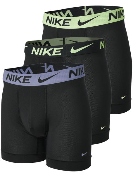 Nike Herren Elite Breathe Boxershorts 3er Pack Schwarz Grau