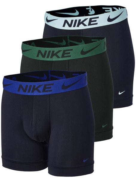Nike Mens Essential Micro 3-Pack Boxer Brief - Bk/Gn