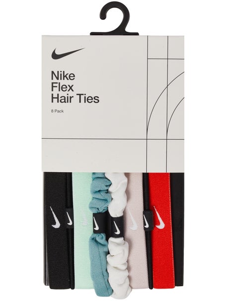 Nike Flex Hair Tie 8PK Mint/Pink/Red