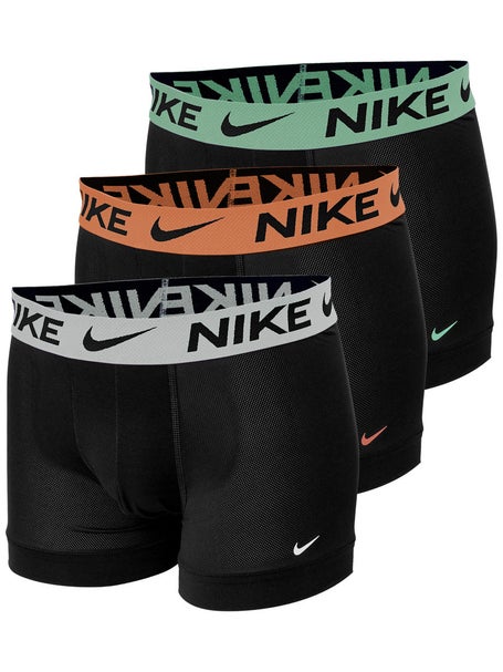 Nike Mens Elite Breathe 3-Pack Trunk - Black