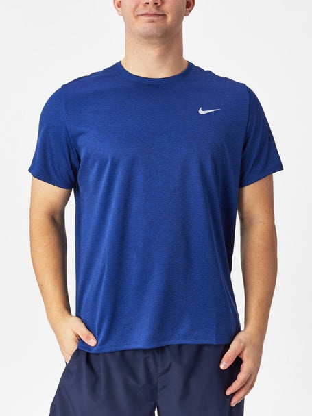 Nike Men's Dri-FIT Miler T-Shirt Blue - Running Warehouse