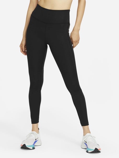 Nike Women's Leggings Sportswear High Rise Regular Tight Fit In Black Size  Large 