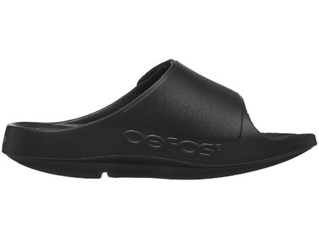 Oofos OOahh Sport Flex Unisex Sandale Mattschwarz