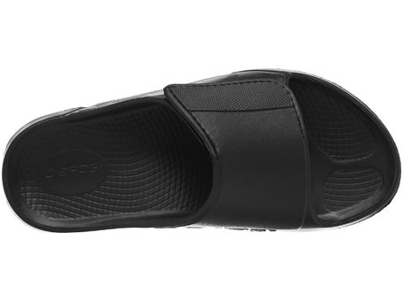 Oofos OOahh Sport Flex Unisex Sandale Mattschwarz