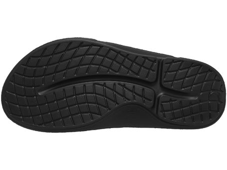 Oofos OOahh Sport Flex Unisex Sandale Mattschwarz