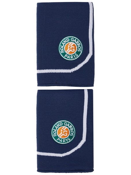 Muñequeras doble anchura Roland Garros Azul Marino